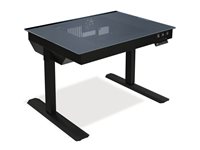 Gaming stol/kučište Lian Li DK-04F, kaljeno staklo, RGB, crni