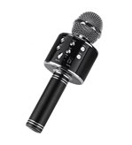Mikrofon ASONIC AS-M09, BT, karaoke, 1800mAh, crni