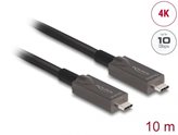 Kabel DELOCK, USB-C 3.2 (M) na USB-C 3.2 (M), optički, PD, 10m, crni