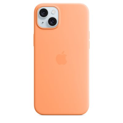 Futrola APPLE Silicone Case, za iPhone 15 Plus, MagSafe, narančasta