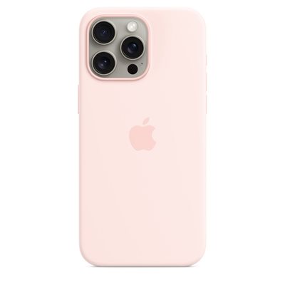 Futrola APPLE Silicone Case, za iPhone 15 Pro Max, MagSafe, roza
