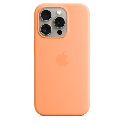 Futrola APPLE Silicone Case, za iPhone 15 Pro, MagSafe, narančasta