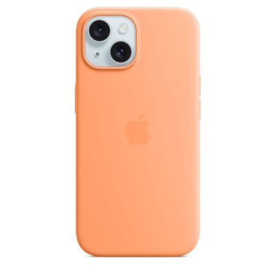 Futrola APPLE Silicone Case, za iPhone 15, MagSafe, narančasta