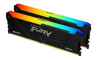 Memorija PC-25600, 16GB, KINGSTON Fury Beast RGB KF432C16BB2AK2/16-KO, DDR4 3200MHz, 2x8GB