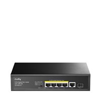 Switch CUDY GS1005PTS1, 10/100 Mbps, 5-port, crni