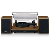 Gramofon LENCO LS-100WD, sa zvučnicima, BT, drveni
