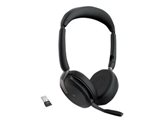 Slušalice JABRA Evolve2 65 Flex Link380a MS, on-ear, Stereo, USB-A, BT, crne
