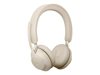 Slušalice JABRA Evolve2 65 Link380c MS, on-ear, Stereo, USB-C, BT, bež