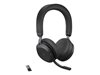 Slušalice JABRA Evolve2 75 Link380a MS, on-ear, Stereo, USB-A, BT, crne