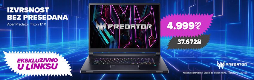 Acer Predator Triton 17 X dostupan samo u Linksu!