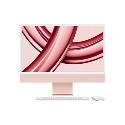 Računalo AiO APPLE iMac mqru3cr/a / 24" 4,5K Retina, 10-Core M3, 8GB, 512GB SSD, 10-Core Apple GPU, WiFi, tipkovnica, miš, macOS, rozo