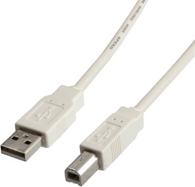 Kabel ROLINE, USB 2.0, USB-A (M) na USB-B (M), 1.8m, bež