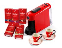 Aparat za kavu JULIUS MEINL Inspresso Starter paket Pinta, 1400 W, 650 ml, crveni