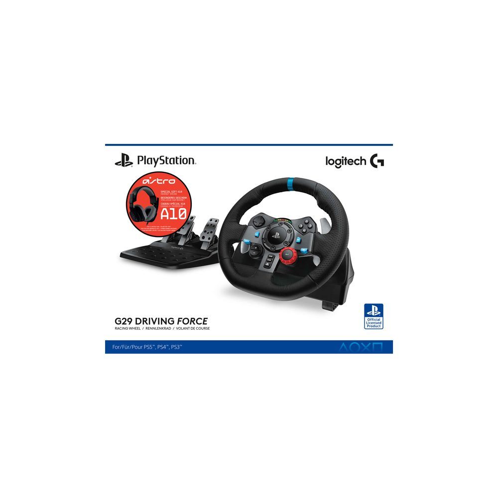 Kit Volante Logitech G29 Driving Force + Headset ASTRO Gaming A10 - PS5.  PS4. PS3 e PC - Loja Oi Place