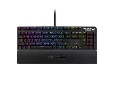 Tipkovnica ASUS TUF Gaming K3, RGB, mehanička, Red switch, HR+US Layout, crna, USB