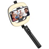 Selfie stick sa svjetlosnim prstenom HOCO LV03, tripod, Bluetooth, 4.7"-6.5", crni