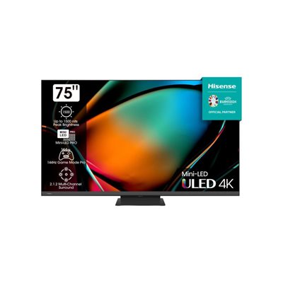 Mini-LED TV 75" HISENSE 75U8KQ, Smart TV, 4K UHD, DVB-T2/C/S2, HDMI, Wi-Fi, USB, LAN - energetski razred F