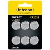 Baterije INTENSO CR2025, litijske, 3 V, 160 mAh, 6kom
