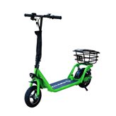 Električni skuter MANTA Flinston, kotači 10", autonomija do 30km, brzina do 20km/h, košara, zeleni