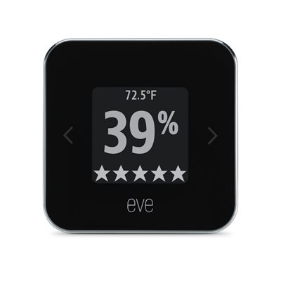 Senzor kvalitete zraka EVE Room, temperatura, vlažnost zraka, srebrni