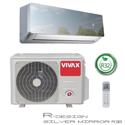 Klima uređaj VIVAX ACP-12CH35AERI+ R32 SILVER MIRROR, Inverter, 3,52/3,81 kW, energetski razred A++/A+, silver mirror