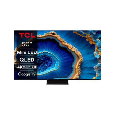 Mini LED TV 50" TCL 50P805, Google TV, 4K UHD, DVB-T2/C/S2, HDMI, Wi-Fi, USB, bluetooth, LAN, energetski razred G