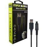 Kabel MAXMOBILE USB 2.0 na micro USB, kevlar, 1 m, crni