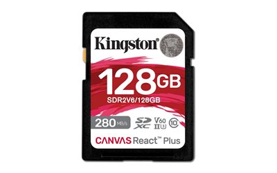 Memorijska kartica KINGSTON MC Canvas React Plus SDR/128GB, SDXC 128GB, Class 10, UHS-II, U3, V60