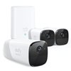 Mrežna nadzorna kamera ANKER Eufy 2 PRO T88523D2, 2K, baterijska, vanjska, 3 kamere i bazna stanica