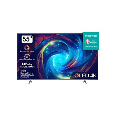 QLED TV 55" HISENSE 55E7KQ PRO, Smart TV, 4K UHD, DVB-T2/C/S2, HDMI, Wi-Fi, Bluetooth, USB, LAN - energetski razred G