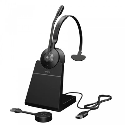 Slušalice JABRA Engage 55 MS, on-ear, Mono, USB-A, stalak, crne