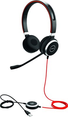 Slušalice JABRA Evolve 40 MS, on-ear, Stereo, USB-A, 3.5mm, crne