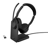 Slušalice JABRA Evolve2 55 MS, Link380a, on-ear, Stereo, USB, BT, stalak, crne
