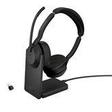 Slušalice JABRA Evolve2 55 MS, Link380c, on-ear, Stereo, USB, BT, stalak, crne