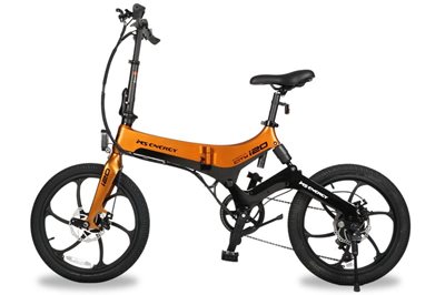 Električni bicikl MS ENERGY e-bike i20, kotači 20", sklopivi, narančasto-crni
