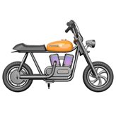 Dječji električni moped HYPER GOGO Pioneer 12 Plus, autonomija do 12km, brzina do 15km/h, BT zvučnik, RGB rasvjeta, narančasti