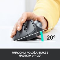 Miš LOGITECH MX Ergo, optički, trackball, bežični, USB, sivi