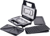 Toster TESLA MG201BX, preklopni, grill, 1000 W, 220 C, crni-inox