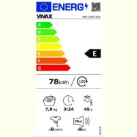 Perilica rublja VIVAX WFL-120712CD, 7 kg, 1200 o/min, energetski razred E, bijela