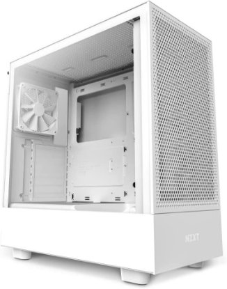Kućište NZXT H5 Flow, MIDI, ATX, USB 3.2, USB-C, bijelo, bez napajanja