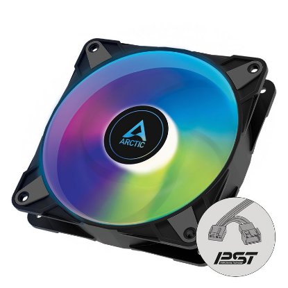Ventilator ARCTIC P12 PWM PST A-RGB, 120mm, 2000 okr/min, crni