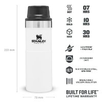 Šalica STANLEY Classic Trigger-Action Travel Mug, 0.47l, bijela