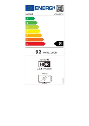 IZLOŽBENI - LED TV 50" SAMSUNG UE50AU8072UXXH, Smart TV, 4K UHD, DVB-T2/C, HDMI, Wi-Fi, USB, energetski razred G