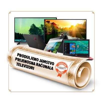 Produljeno jamstvo za laptop / stolno računalo / monitor / igraću konzolu / TV sa 12 na 36 mjeseci - vrijednosti uređaja 66,36-132,72 €