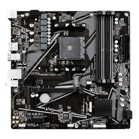 Matična ploča GIGABYTE A520M DS3H V2, AMD A520, DDR4, mATX, s. AM4