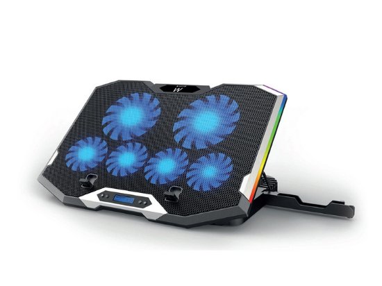 Hlađenje za laptop EWENT EW1260, do 17.3", RGB, silent, crno
