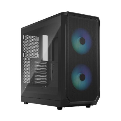 Kućište FRACTAL DESIGN Focus 2 RGB TG, ATX, crno, bez napajanja