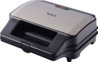 Toster TESLA MG201BX, preklopni, grill, 1000 W, 220 C, crni-inox