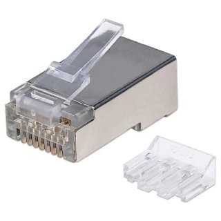 STP konektor INTELLINET CAT6A, RJ45, modularni Pro Line, trostruki zupčasti terminal - 50 komada