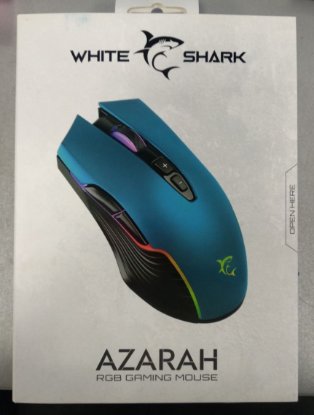 RABLJENI - Miš WHITE SHARK Azarah, 6400dpi, optički, žičani, plavi
